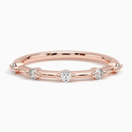 Aimee Diamond Ring Rose Gold 18k 1.1mm Wedding Band
