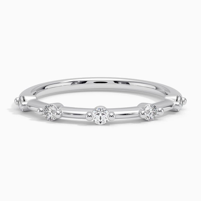 Aimee Diamond Ring Platinum 1.1mm Wedding Band