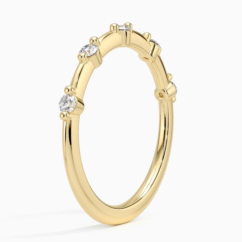 Aimee Diamond Ring Yellow Gold 18k 1.1mm Wedding Band