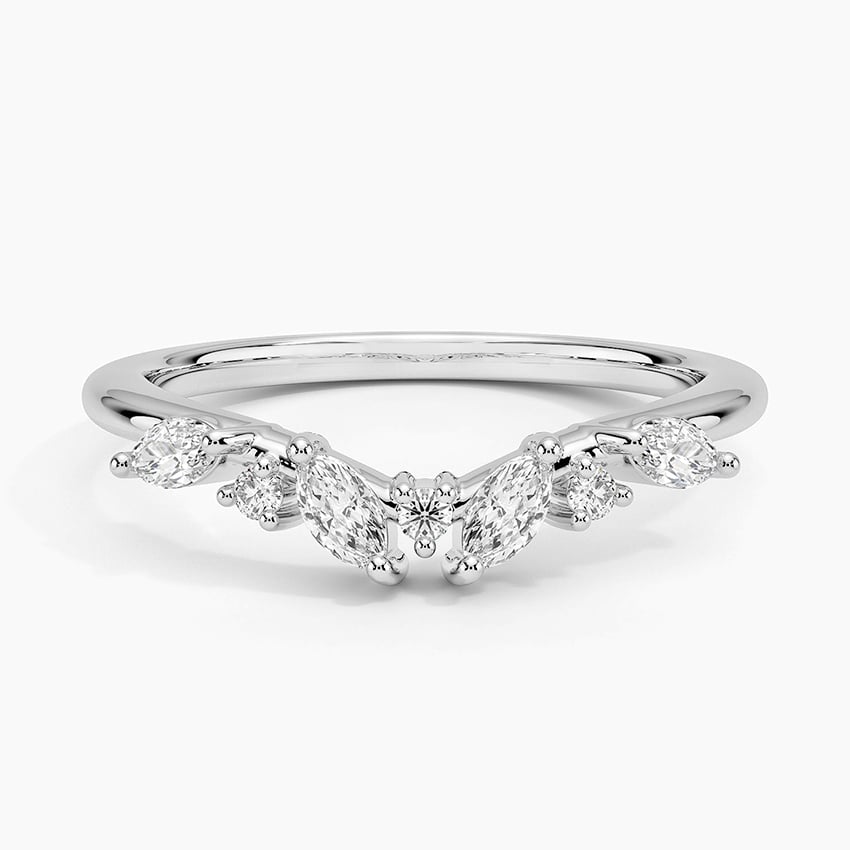Yvette Diamond Ring (1/4 ct. tw.) Platinum Wedding Band