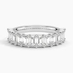 Emerald Cut Diamond Ring Platinum Wedding Band