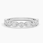 Versailles Bezel Diamond Ring Platinum Wedding Band