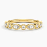 Versailles Bezel Diamond Ring Yellow Gold 18k Wedding Band