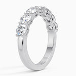 Round Seven Stone Diamond Ring (1 1/2 ct. tw.) Platinum Wedding Band