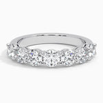 Round Seven Stone Diamond Ring (1 1/2 ct. tw.) Platinum Wedding Band