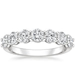 Round Seven Stone Diamond Ring (1 1/2 ct. tw.) Platinum Wedding Band