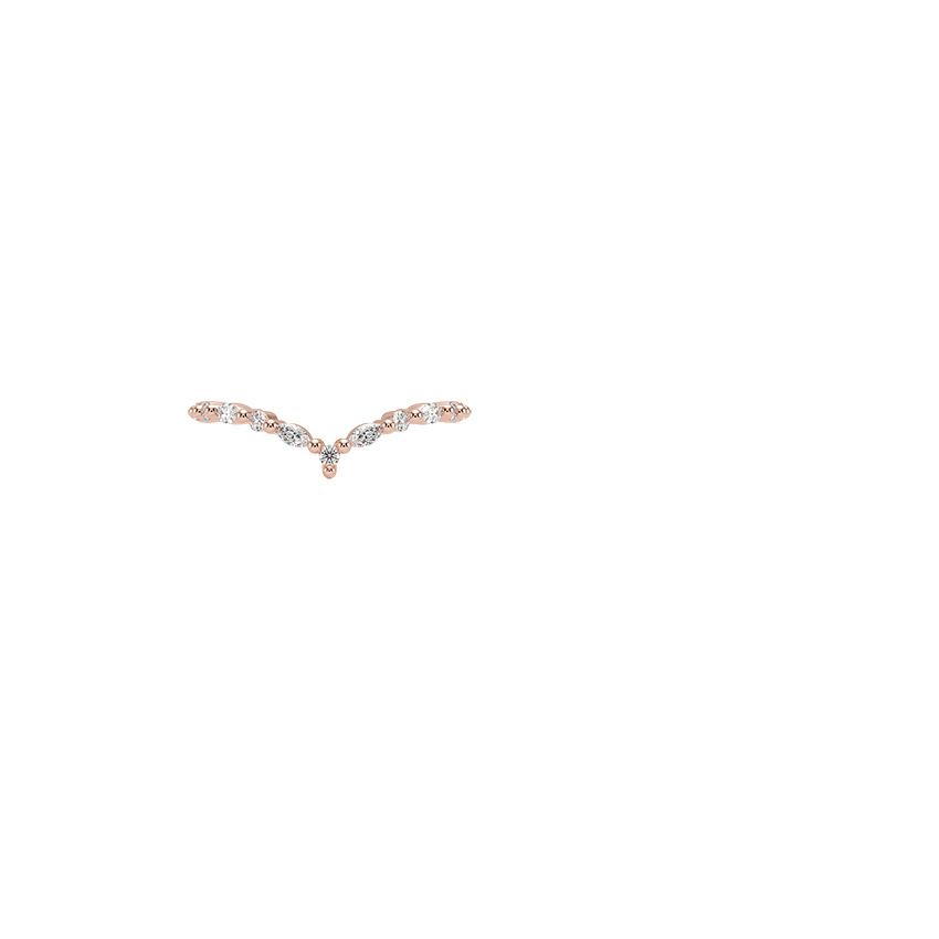 Delicate Versailles Contour Diamond Ring (1/3 ct. tw.) Rose Gold 18k Wedding Band