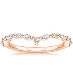 Delicate Versailles Contour Diamond Ring (1/3 ct. tw.) Rose Gold 18k Wedding Band