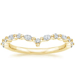 Delicate Versailles Contour Diamond Ring (1/3 ct. tw.) Yellow Gold 18k Wedding Band
