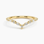 Delicate Versailles Contour Diamond Ring (1/3 ct. tw.) Yellow Gold 18k Wedding Band