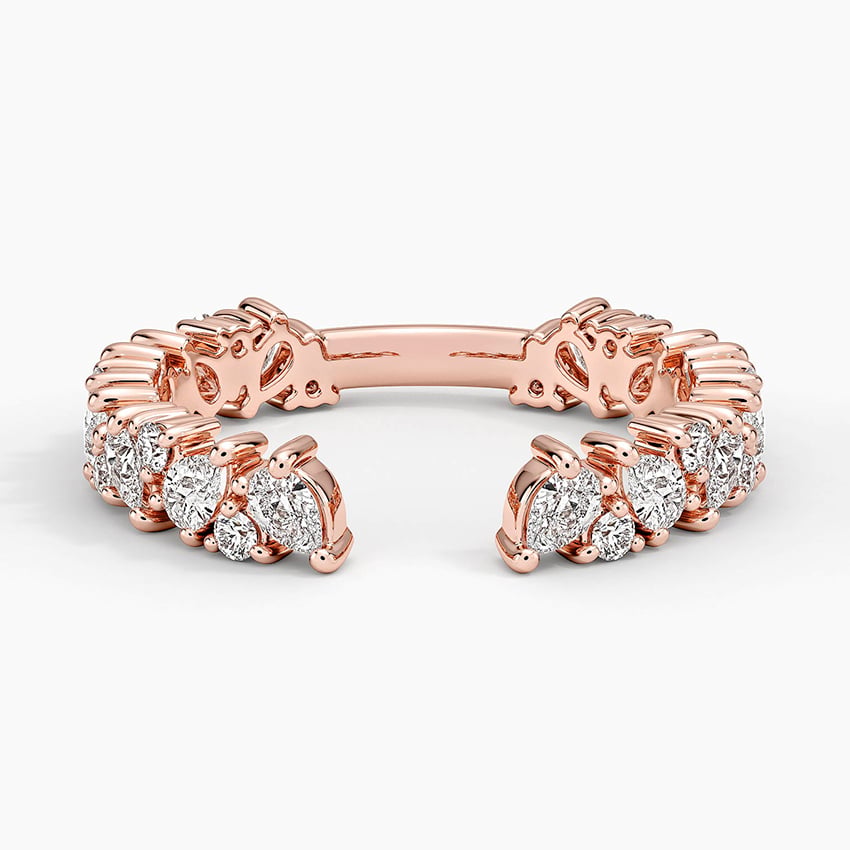Olivetta Diamond Open Ring Rose Gold 18k Wedding Band
