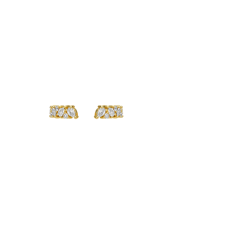 Olivetta Diamond Open Ring Yellow Gold 18k Wedding Band