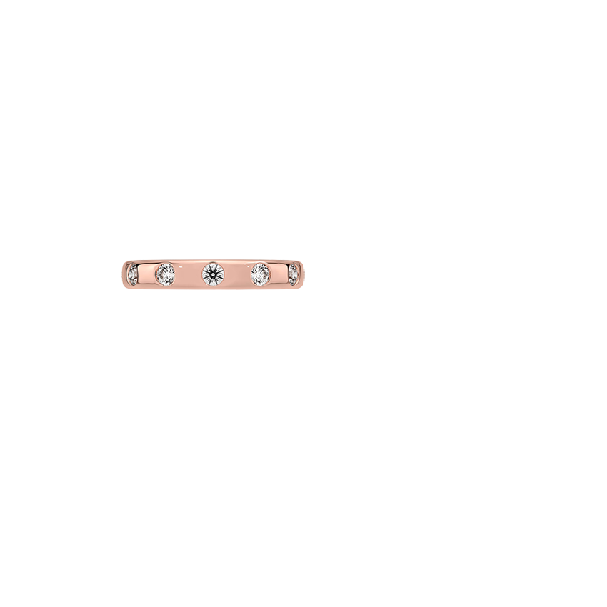 Cara Flush Set Eternity Lab Diamond Ring Rose Gold 18k Eternity Band