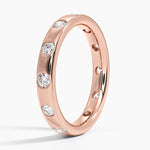 Cara Flush Set Eternity Lab Diamond Ring Rose Gold 18k Eternity Band