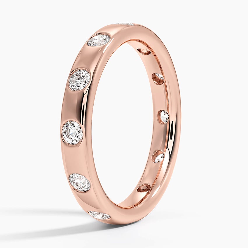 Cara Flush Set Eternity Lab Diamond Ring Rose Gold 18k Eternity Band