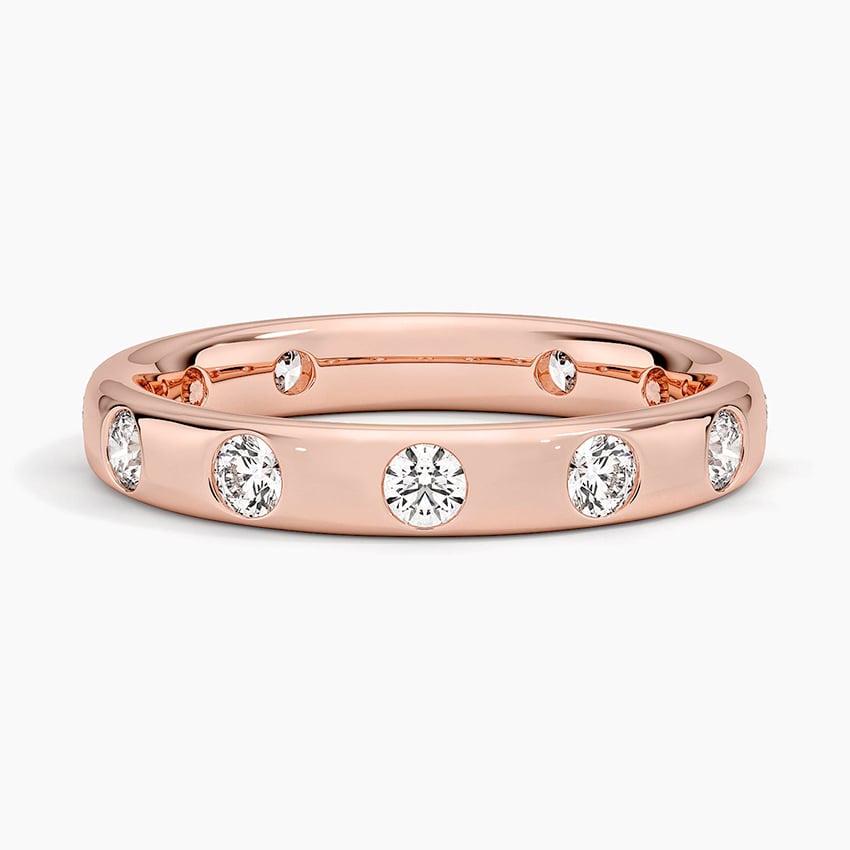 Cara Flush Set Eternity Lab Diamond Ring Rose Gold 18k Eternity Band