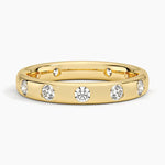 Cara Flush Set Eternity Lab Diamond Ring Yellow Gold 18k Eternity Band
