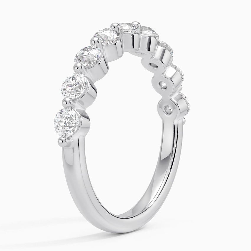 Monaco Diamond Ring (3/4 ct. tw.) Platinum Wedding Band
