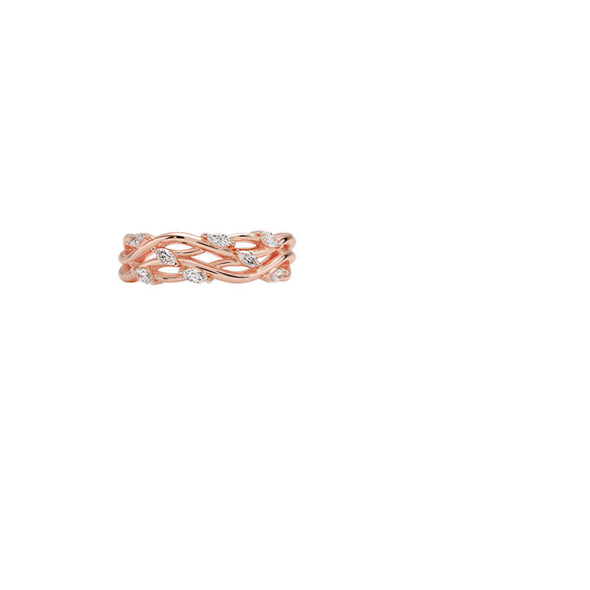 Blooming Willow Diamond Ring (1/4 ct. tw.) Rose Gold 18k Wedding Band