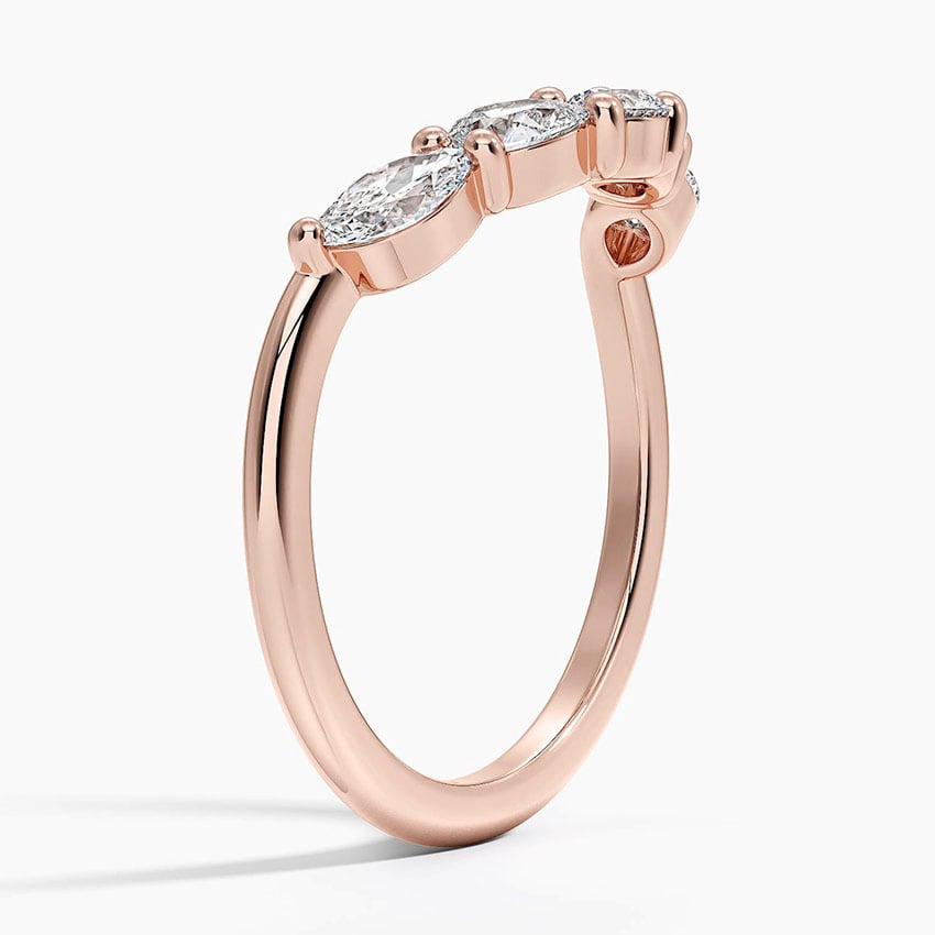 Camille Contoured Diamond Ring (3/4 ct. tw.) Rose Gold 18k Wedding Band
