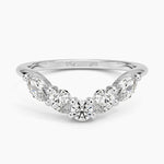 Camille Contoured Diamond Ring (3/4 ct. tw.) Platinum Wedding Band