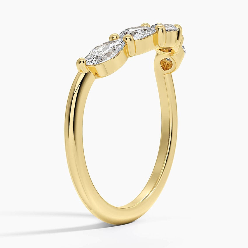 Camille Contoured Diamond Ring (3/4 ct. tw.) Yellow Gold 18k Wedding Band