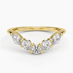Camille Contoured Diamond Ring (3/4 ct. tw.) Yellow Gold 18k Wedding Band