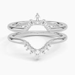 Lunette Diamond Ring Jacket (1/5 ct. tw.) Platinum Wedding Band