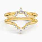 Lunette Diamond Ring Jacket (1/5 ct. tw.) Yellow Gold 18k Wedding Band