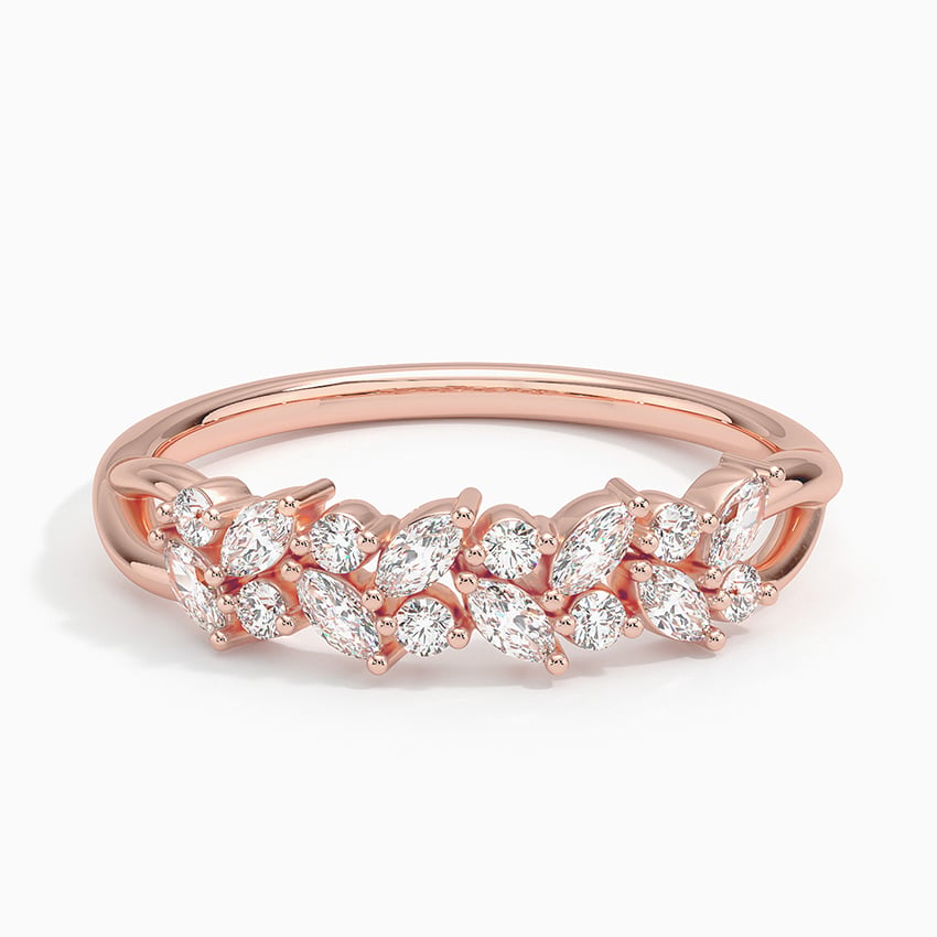 Jardiniere Diamond Ring Rose Gold 18k Wedding Band