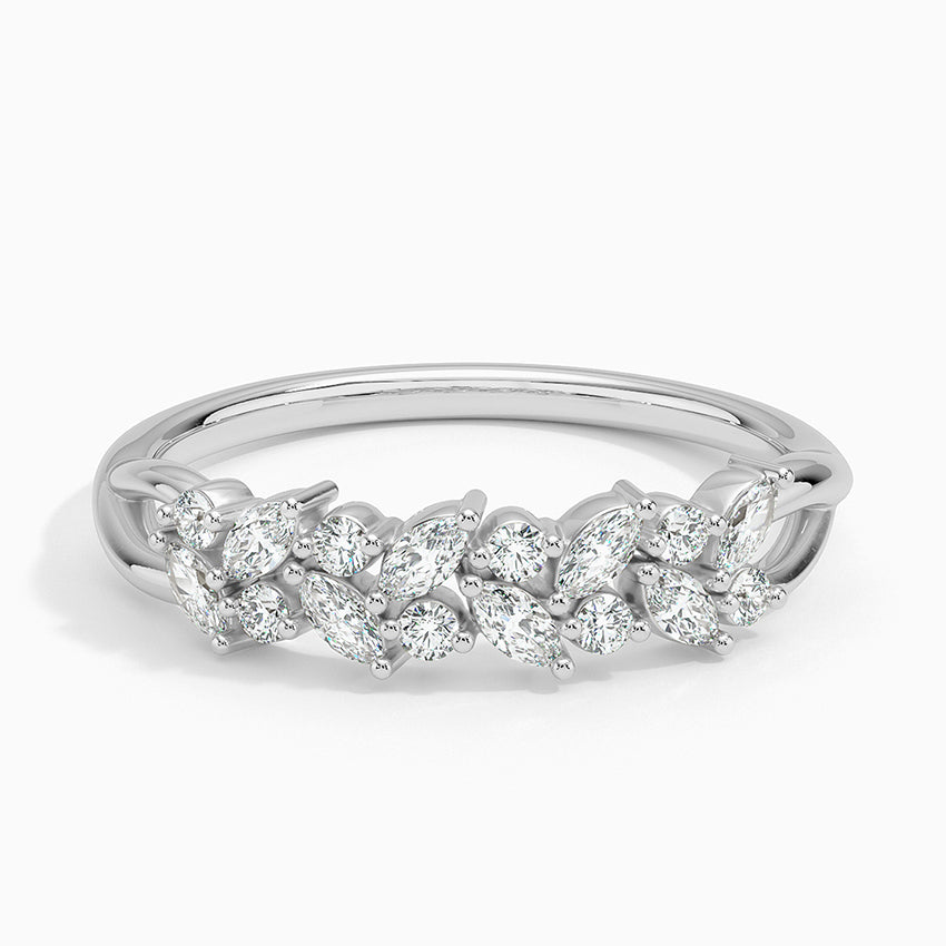 Jardiniere Diamond Ring Platinum Wedding Band