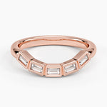 Bettina Contour Baguette Diamond Ring (1/4 ct. tw.) Rose Gold 18k Wedding Band