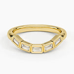 Bettina Contour Baguette Diamond Ring (1/4 ct. tw.) Yellow Gold 18k Wedding Band
