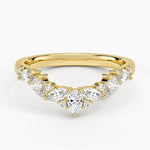 Jacqueline Contour Diamond Ring Yellow Gold 18k Wedding Band