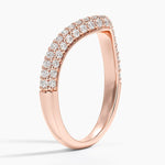 Petite Adelaide Curved Lab Diamond Ring (1/2 ct. tw.) Rose Gold 18k Wedding Band