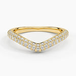 Petite Adelaide Curved Lab Diamond Ring (1/2 ct. tw.) Yellow Gold 18k Wedding Band