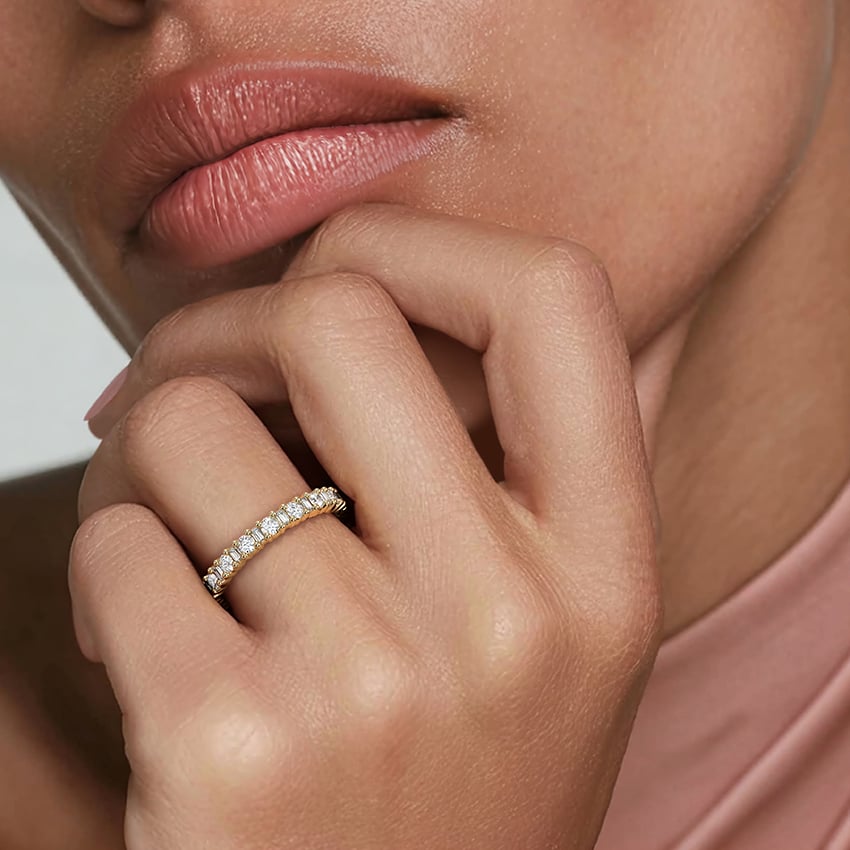 Esther Lab Diamond Ring (1 ct. tw.) Yellow Gold 18k Wedding Band