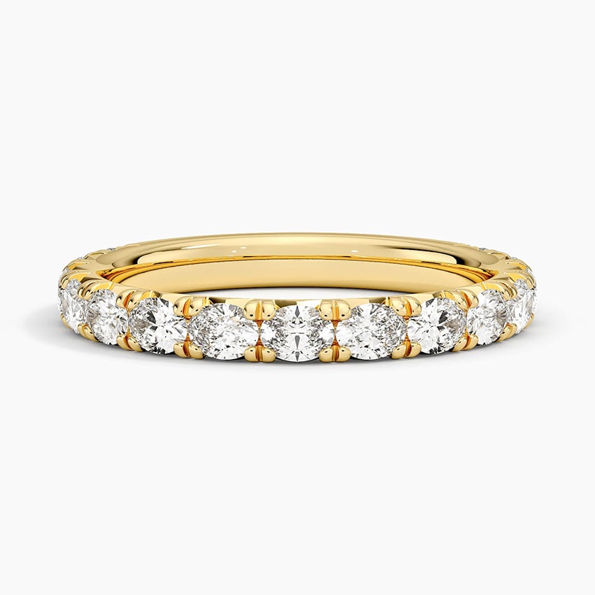 Nathalie Oval Diamond Ring Yellow Gold 18k Wedding Band