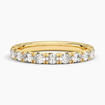 Nathalie Emerald Cut Diamond Ring Yellow Gold 18k Wedding Band