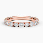 Nathalie Oval Eternity Lab Diamond Ring Rose Gold 18k Eternity Band