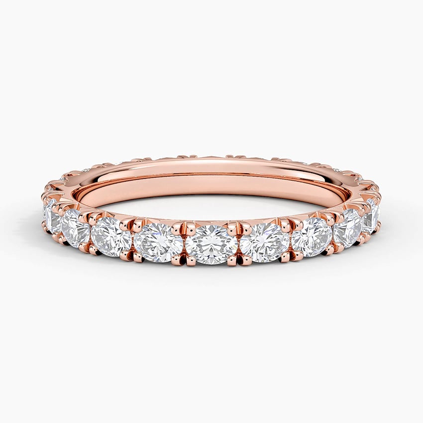 Nathalie Oval Eternity Lab Diamond Ring Rose Gold 18k Eternity Band