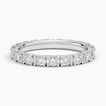 Nathalie Oval Eternity Lab Diamond Ring Platinum Eternity Band
