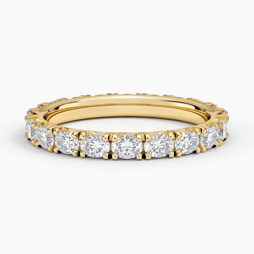 Nathalie Oval Eternity Lab Diamond Ring Yellow Gold 18k Eternity Band