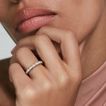 Nathalie Emerald Cut Eternity Lab Diamond Ring (2 ct. tw.) Rose Gold 18k Eternity Band