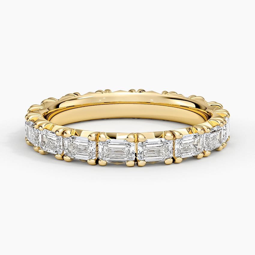 Nathalie Emerald Cut Eternity Lab Diamond Ring (2 ct. tw.) Yellow Gold 18k Eternity Band