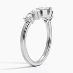 Five Stone Contour Lab Diamond Ring (1 ct. tw.) Platinum Wedding Band