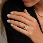 Five Stone Contour Lab Diamond Ring (1 ct. tw.) Yellow Gold 18k Wedding Band