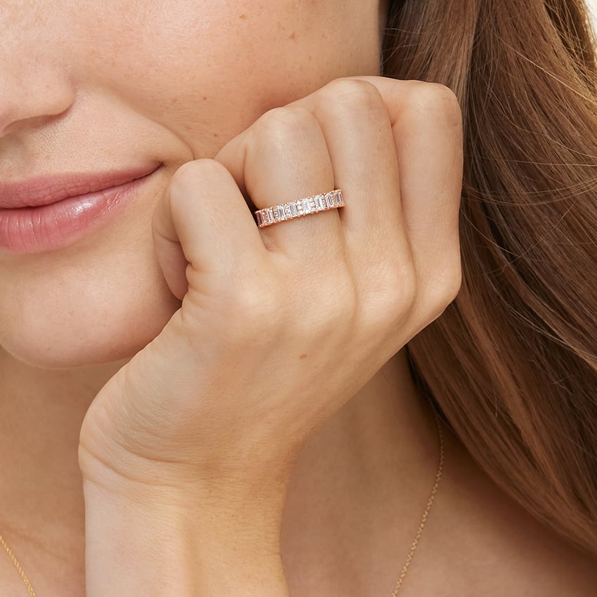 Naya Eternity Lab Diamond Ring Rose Gold 18k Eternity Band
