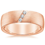 Dante Diamond 6.5mm Wedding Ring Rose Gold 18k Wedding Band
