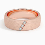 Dante Diamond 6.5mm Wedding Ring Rose Gold 18k Wedding Band